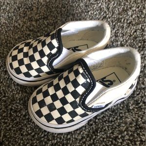 Slip on checkboard baby vans
